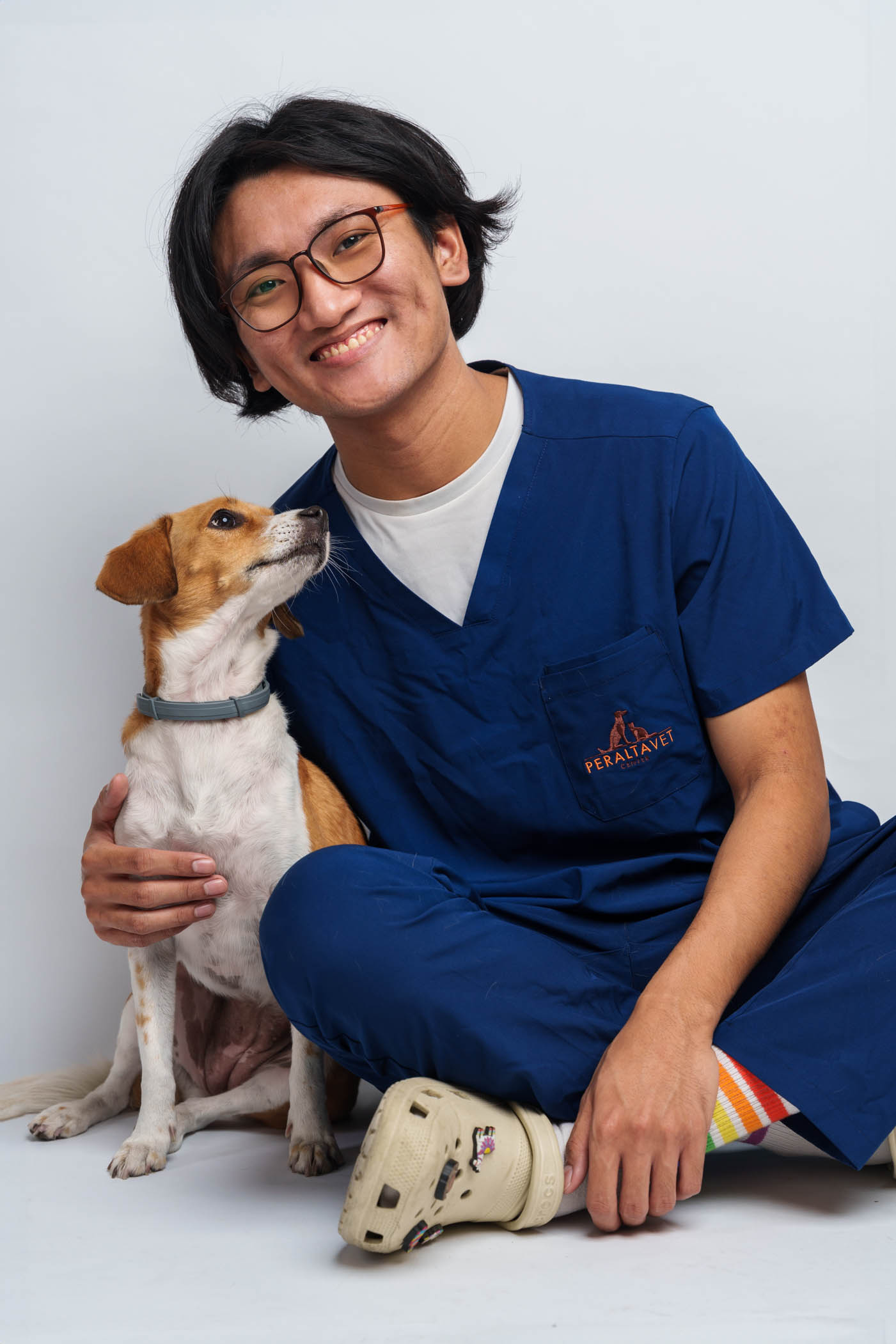 Pet portrait at a veterinary clinic